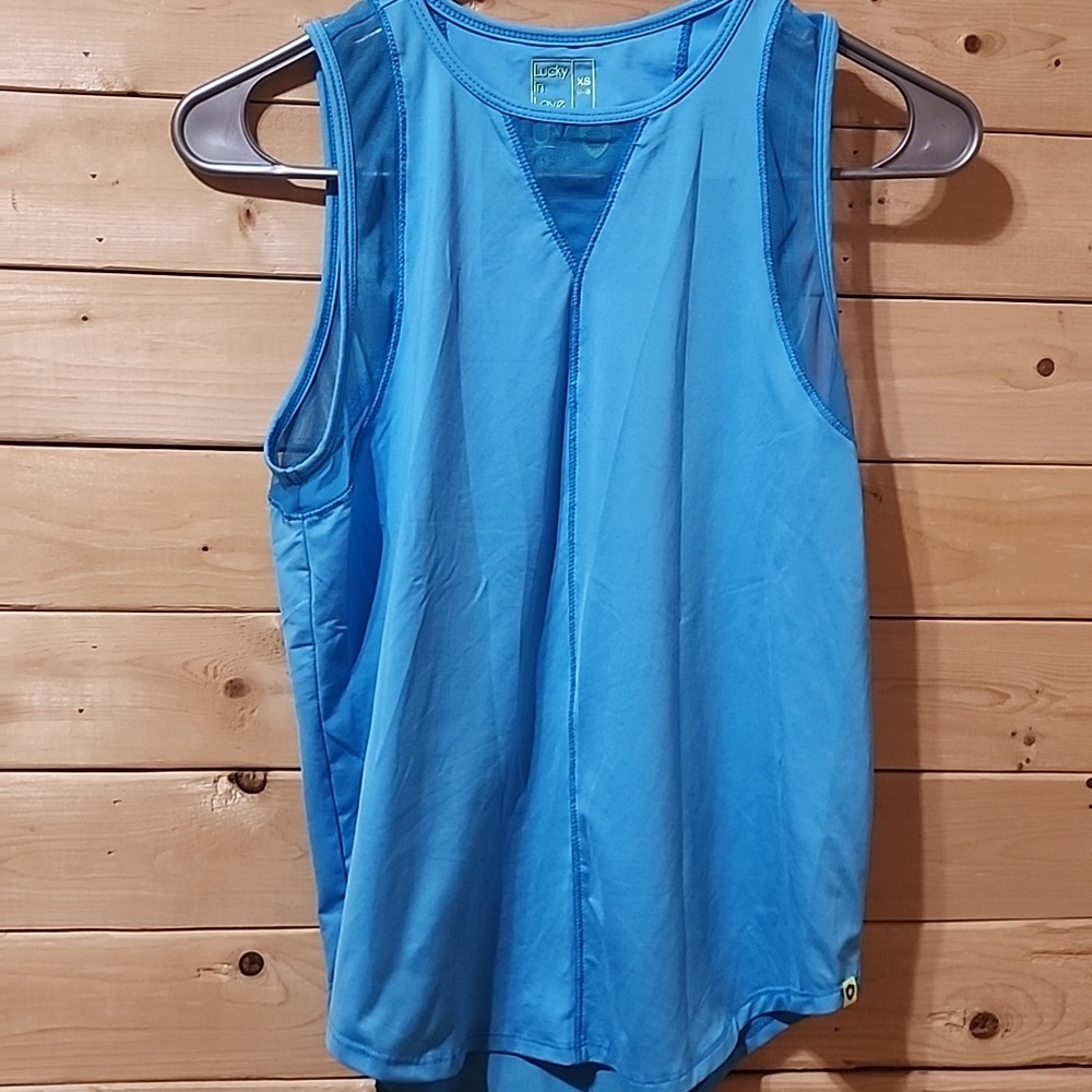 Lucky in Love LUV Protection Chill Out Tank Top Blue UV Protect Size XS NWOT